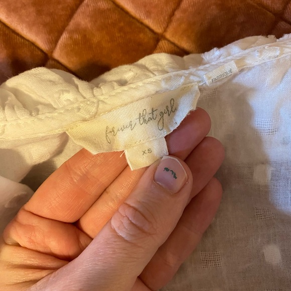 Forever That Girl by Anthropologie white cotton eyelet lace blouse - Picture 4 of 11